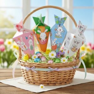 12 Cajas Conos Para Chocolate De Pascua Surtido Cajas Multicolor